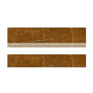 Plaine brun couleur brillant surface escalier en céramique tuiles S-300x1200mm, R-200x1200mm - Product Image 1