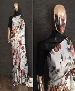 Nouveau attrayant fête porter lourd broderie travail Sari avec chemisier mat pièce femmes indiennes portent Sari bas prix en gros Surat Apparelgarment - Product Image 4