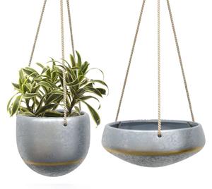 Maceta colgante de Metal con cadena, soporte para plantas con decoraciones de jardín para porche, decoración de jardín - Product Image 6
