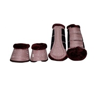 Bottes de cheval de course en cuir et néoprène personnalisables en gros Protecteur de jambe de cheval