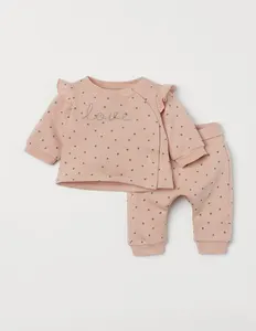 Conjunto de algodón para bebé y bebé, conjunto de algodón con logotipo personalizado, venta al por mayor - Product Image 1