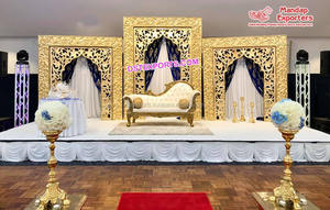 Cadres de coulisses de scène de mariage design élégant Décoration murale USA Panneau de toile de fond FRP Décorations de toile de fond de scène de mariage élégantes - Product Image 5