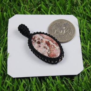 ธรรมชาติ Leopard Skin Jasper อัญมณีด้ายสร้อยคอ Handmade ของขวัญสร้อยคอจี้ - Product Image 3