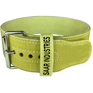 Meilleure vente en cuir de vachette véritable antidérapant ceinture d'haltérophilie forme droite unisexe Fitness Gym sécurité - Product Image 2