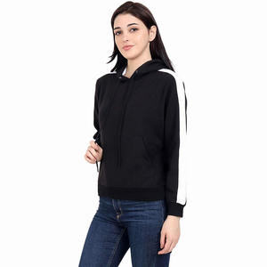 Sweat à capuche pour femme, style décontracté, pull-over, blanc, design simple, avec cordon de serrage, poches kangourou, pour filles - Product Image 4