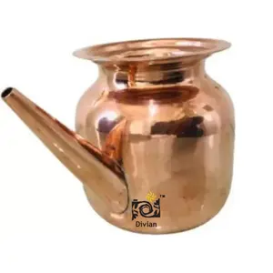 Neti Pot Copper Plain (250ml) copper neti lota jal neti lota for yoga and  puja | jal neti practice| ayurvedic lota | pot for yoga|nasal cleaning pot