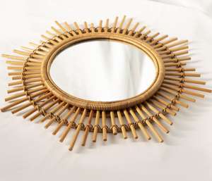European Style Round <b>Bath</b> <b>Mirror</b> Handmade Rattan Wall <b>Mirror</b> Everyday Use Glass Material for Home Decor made in Vietnam - Product Image 3