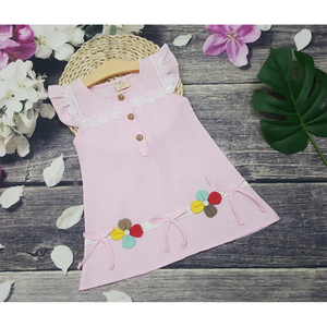 Vestido de verano para niñas, Top con falda, vestido de niña estampado para exportación a granel - Product Image 4