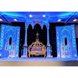 Decoración de Escenario con Temática de Bodas Modernas de las Noches Mágicas de Arabia, Material de Fibra de Vidrio, Diseño Portátil para Recepciones de Bodas Reales - Product Image 1