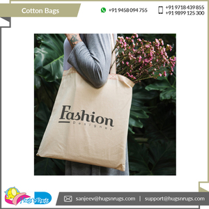 ถุงช้อปปิ้งผ้าฝ้าย100% พรีเมียมถุงผ้าคอตตอนรีไซเคิลสำหรับส่งออกจากอินเดียพร้อมลายโลโก้ออกแบบได้ตามต้องการ - Product Image 3