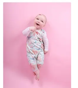 100% coton biologique Interlock 220 GSM bébé barboteuses deux pièces pyjama nouveau-né onesie certifié GOTS fabricant indien chiffons CPC