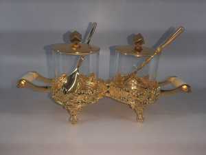 Bol de service en or poli 24 carats Design unique Décoration de maison et de table pour fruits secs Article cadeau en métal de qualité supérieure - Product Image 6