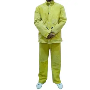 กางเกงแจ็กเก็ตหนังวัวแบบแยกส่วนสำหรับงานเชื่อมหนังวัวประสิทธิภาพสูงป้องกันร่างกายสำหรับงานหนัก - Product Image 1