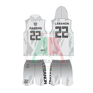 Uniformes de baloncesto con capucha para equipos, Color blanco, barato, venta al por mayor - Product Image 1