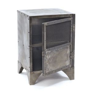 Hot Selling Rustic Grey 1-Door Industrial Vintage Iron Metal Living Room <b>Cabinet</b> Home Storage Farmhouse Hall Villa Eco-Friendly - Product Image 1