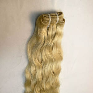 Extensiones de cabello indio de templo virgen de alta calidad Rubio ondulado 613 Paquete de cabello sin procesar genuino de doble dibujado - Product Image 4