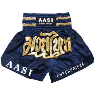 Pantalones Cortos de Muay Thai para Entrenamiento de MMA, Combate en Jaula, Grappling, Artes Marciales, Kickboxing, Satén - Product Image 4