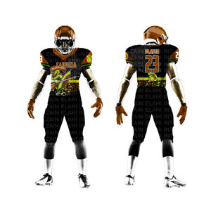 Uniformes de football américain personnalisés les plus populaires pas cher prix matériel de football américain brodé en sergé vêtements de football américain 2025 - Product Image 2