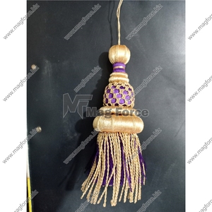 Borlas para bandera y pancarta Borla decorativa dorada de seda con flecos de recorte con tamaño y diseño personalizados - Product Image 5