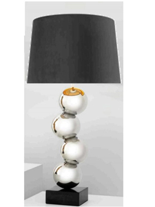 Very Attractive New Design Tree Aluminum Metal Gold Painted Black Round Fabric Shade LED <b>Warm</b> White Table <b>Lamp</b> for Bedroom - Product Image 2