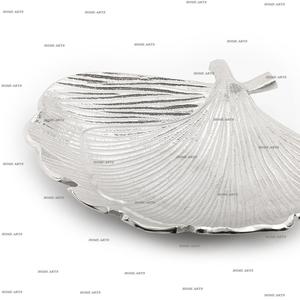 Plato de Servir de Diseño Moderno, Color Plateado, con Forma de Hoja, de Aluminio, para Cocina y Hogar - Product Image 5