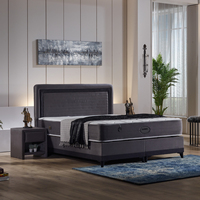 Matelas de lit noir de luxe, ottoman, meubles turcs dorés pour chambre à coucher, appartement, hôtels, OEM, étiquetage privé, matériau métallique