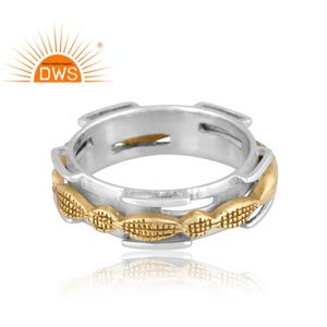 Diseño hecho a mano fina plata esterlina Spinner declaración banda anillo joyería de plata para mujer regalo para ella - Product Image 3