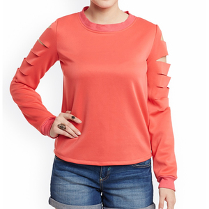 Por encargo nueva moda liso color sólido mujeres casual transpirable ropa activa algodón polar sudaderas - Product Image 6