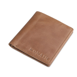 Meilleure vente YWCE hommes en cuir véritable étanche marron portefeuille spacieux Portable pochette à la mode fermeture quotidienne transporter des affaires - Product Image 1