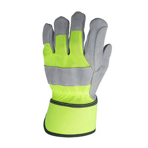 Gants en cuir de vachette de 10 pouces avec revêtement en latex et doublure en nylon Gants de sécurité verts anti-coupure pour le travail et le soudage - Product Image 2
