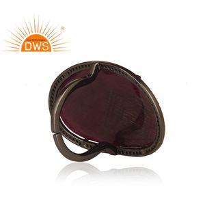 Anillo apilable de piedras preciosas de diamante Natural y rubí de Plata de Ley 925 para mujer, joyería para mujer, regalo para ella - Product Image 4