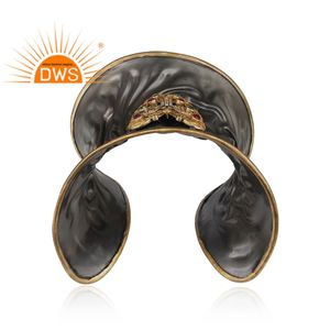 กำไลข้อมืออัญมณีรูปผีเสื้อทำด้วยมือหลายเพทายธรรมชาติดีไซน์ล่าสุดผู้ผลิตเครื่องประดับแฟชั่น - Product Image 3