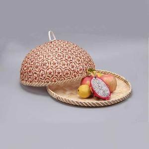 Plateau en marbre de bambou personnalisé nouveau design plateau de service à usage domestique rotin acrylique rénovation résidentielle caractéristique décorative - Product Image 2