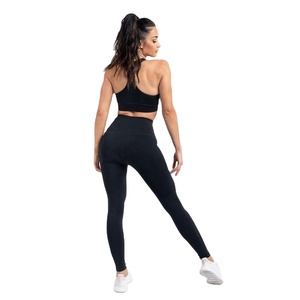 2021 Stylish Women's Gym <b>Leggings</b> Seamless High Quality Sports Yoga Pants Breathable <b>Knitted</b> Fabric Casual for Ladies - Product Image 3
