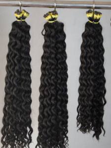 Cutícula natural brasileña alineada I Tips 1B Color negro Micro enlaces Templo rizado profundo Mejor ajuste Extensiones de cabello humano - Product Image 5