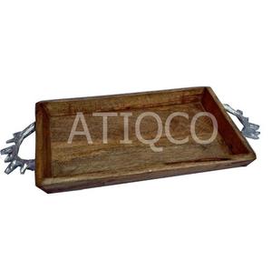 Dernier plateau de service moderne en bois nacré | Plateaux en nacre pour restaurants, hôtels et décoration intérieure - Product Image 6