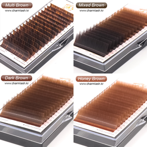 Extensiones de pestañas postizas de visón, color marrón miel, vegana, coreano, PBT, vendedor OEM - Product Image 5