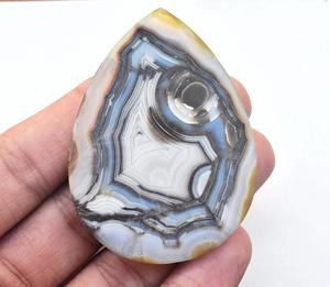 Geoda de Ágata de Botsuana, Gema Amarilla Druzy para la Fabricación de Joyas, Gema Suelta al por Mayor de Alta Calidad - Product Image 5