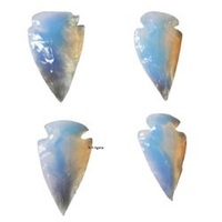 Venta al por mayor Opalite Arrowhead cristales curativos hechos a mano Opalite Arrowheads Agate Gemstone Opalite Arrowhead para la venta