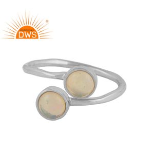 Bague en argent Sterling 925 pour fille, opale de feu, naturelle éthiopienne, fabricant de bijoux, à la mode - Product Image 1