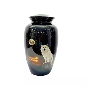 Imagen clásica de animales para adultos, urnas de cremación de cenizas funerarias de Metal sólido, latón/aluminio, estilo americano/europeo - Product Image 1