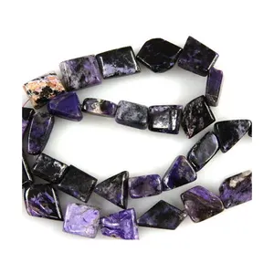 批发价天然紫色沙罗地珠宝石光滑金块Size-13-18MM沙罗地珠