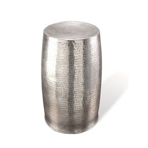 Modern Luxury Handmade Shiny Silver Hammered Design Side Center <b>Tables</b> Customized Colors for Home Bedroom Decor Wholesale Fancy - Product Image 4