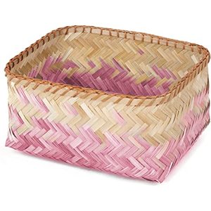 Cesta de almacenamiento tejida de bambú, compactador - Product Image 5