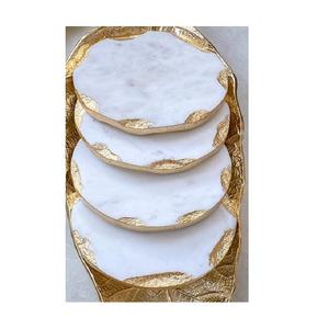 Wholesale Drink Ware <b>Coasters</b> Premium Quality Marble <b>Gold</b> Beaded Hotels Elegant Designer Tableware <b>Coasters</b> in Good Prices - Product Image 3