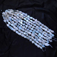 Pierre de lune blanche sculptée 15-20mm, perle en agate tibétaine, véritable pierre précieuse naturelle, pierres brutes pour la facettage