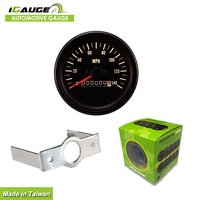 Speedometer Mekanik 85mm Warna Hitam dengan Odometer untuk Mobil