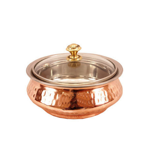 Plato de servicio martillado de cobre y acero inoxidable - Product Image 6