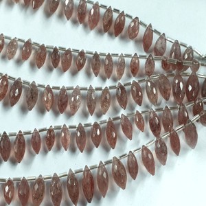 Cuentas de Cuarzo Fresa Facetadas en Forma de Arcoíris de 8 Pulgadas, Cuentas de Cuarzo Fresa Naturales, Cuentas de Cuarzo Fresa al por Mayor de 6-7 mm - Product Image 6