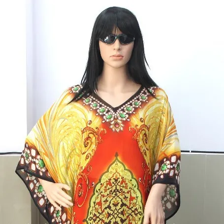 뜨거운 판매 Caftan 드레스 긴 인쇄 드레스 독특한 인쇄 Caftan
